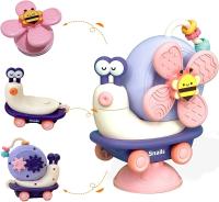 Juguete De Asiento Para Bebé Con Rattles Y Formas De Caracol Y Molino Giratorio Juguetes Sensatorios Para Baño Y Silla De Comer Para Niños De 0 a 6 Meses a 6 Años - details 2