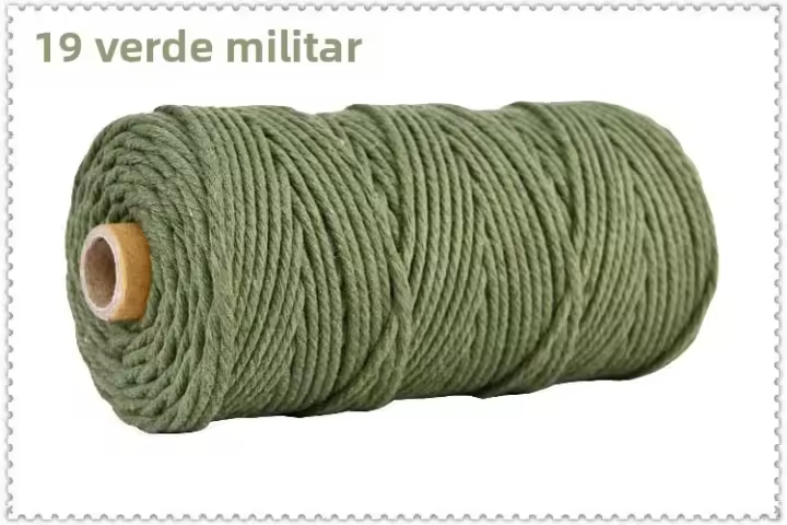 Cordón De Algodón Para Macramé 3mm Colorido 100m DIY Proyectos Embalaje De Regalos Decoración Del Hogar Eco-amigable Resistente - 1
