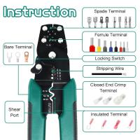 Alicates De Terminales Eléctricos Mini Multifuncionales Con Desenredo Y Corte Herramienta De Encogido Manual Para Varias Conexiones - details 1
