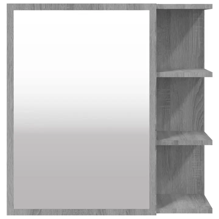 Armario y Espejo baño contrachapada gris Sonoma 62,5x20,5X64 cm - 1