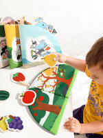 Libro De Tela Para Niños Juguete Educativo De Rociado Y Aprendizaje Temprano Imagen De Alineación Arte De Tela Reutilizable - details 0