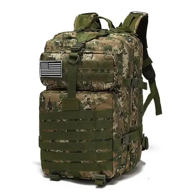 Mochila táctica Militar de gran capacidad para hombre, mochila de camuflaje para senderismo, viaje al Aire Libre - 1