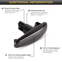 2pcs Luz De Marca Lateral LED Ambarina Secuencial Para Mitsubishi Lancer Evo X Mirage Outlander Sport Reemplaza Los Marcadores Laterales - details 2