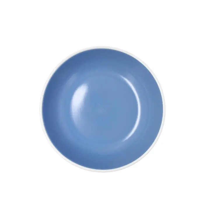 BIDASOA MOANA Plato Hondo Cerámico 20CM Azul Con relieve Material cálido y natural para tu dia a dia Apilable - 1