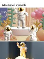 Ornamentos De Astronauta Para Luces De Luna Resina Figura De Estatua Para Decoración De Oficina Y Hogar Regalos Para Niños En Navidad - details 6