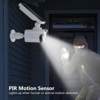 Lámpara Solar Comparación Jardín Monitoreo Cámara Falsa Detección Cuerpo Humano Reflector Fuego - details 1