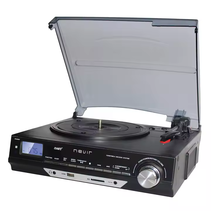 Nevir NVR-811VMUC Tocadiscos con Conversor a MP3, Radio Digital, USB y SD - 1