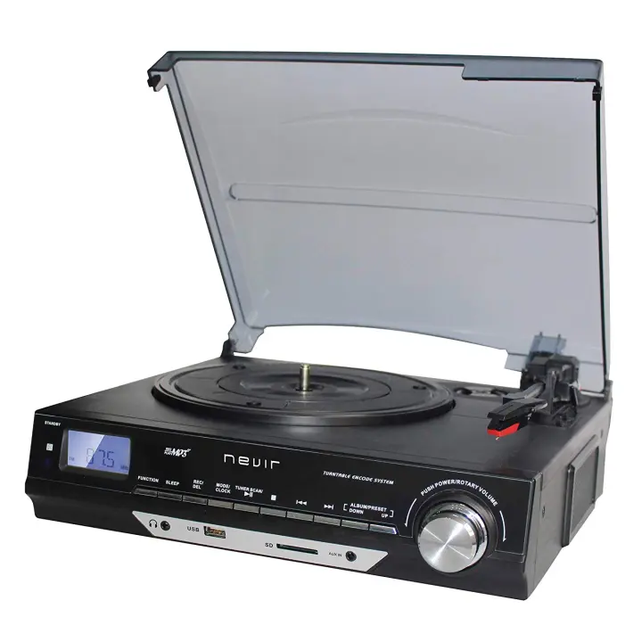 Nevir NVR-811VMUC Tocadiscos con Conversor a MP3, Radio Digital, USB y SD - 1