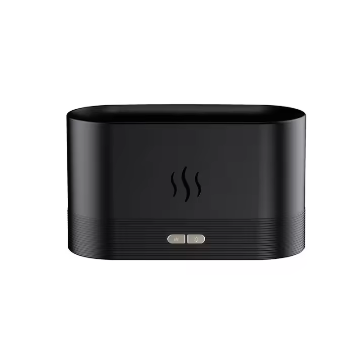 Humidificador de aire Aceites esenciales, simulación llama niebla humidificador 2 brillo noche luz silencioso USB humidificador 180ml, con función de apagado automático - 1