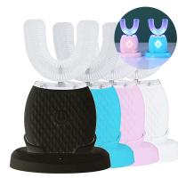Cepillo De Dientes Eléctrico Automático Recargable En Forma De U De Silicona Suave Pantalla LED Para Uso Doméstico Impermeable - details 0