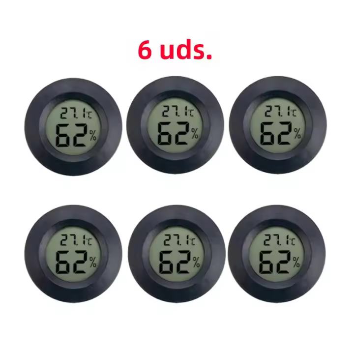 Mini Termómetro Digital Higrómetro 6~10PCS Rango De Medición -50~ +70°C Para Nevera Y Congelador Sensor De Temperatura Y Humedad Detector - 1
