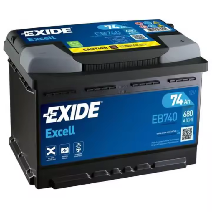 Bateria de coche Exide Excell EB740 12V 74AH 680EN 278 X 175 X 190 + Derecha - 1