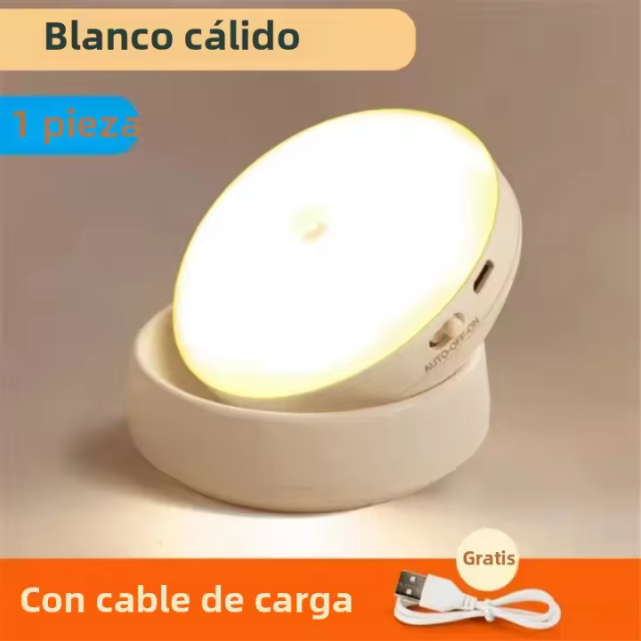 Luz Nocturna LED Con Sensor De Movimiento Y Recarga Por USB Para Iluminación De Armario Y Cabecera Inteligente Luz De Sensor De Humano Lámpara LED - 1