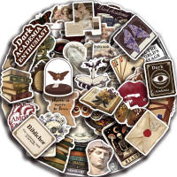 50pcs Pegatinas De Academia Oscuro Aesthetic Anime Para Laptop Cuaderno Teléfono Decoración Vintage PVC Impermeable Para Jóvenes De 14 Años Y Más - details 17