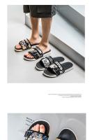 Zapatillas De Verano Para Hombre Antideslizantes Y Suaves Para Exteriores Y Interiores Con Correa De Gancho Zapatos Planos Casuales Para Playa - details 14