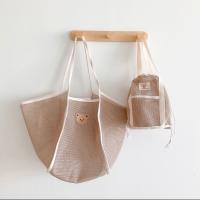 Bolsa de playa Ins, bolso de hombro de malla, gran capacidad, para viajes, versátil, para natación, fitness, almacenamiento de trajes de baño. - details 2