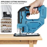 Sábanas Eléctricas Portátiles Sin Cuerda Multi-Función Para Carpintería Herramienta De Trabajo Con Corte Ajustable Para Madera 18V Sin Batería - details 10