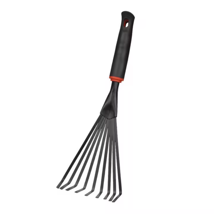 Rake De Jardín Pequeño Con 9 Dientes Herramienta Agrícola Para Hojas Y Paja Rake De Acero Para Jardinería Y Cosecha - 1