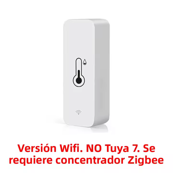 Sensor De Temperatura Y Humedad Inteligente WiFi Tuya ZigBee Poderado Por Batería Compatible Con Alexa Y Google Home Para Seguridad Del Hogar - 1