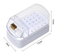Organizador De Esmaltes De Uñas Acrílico Portátil Con 30 Agujeros Dustproof Para Profesionales Del Arte De Las Uñas Essenciales - details 5