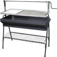 Barbacoa con Parrilla-Plancha y Elevador, Negro, 80x50x115 cm - details 0