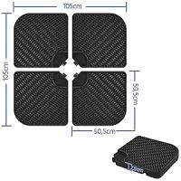 4 Piezas Base para Sombrilla Rellenable Cuadrado 80kg de Arena/60L Agua Total con Diseño Trenzado Soporte de Parasol para Llenar Desmontable 50x50x7,5cm para Jardín Patio etc - details 1