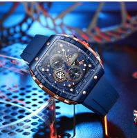 Reloj De Pulsera Curren 8442 Para Hombre Estilo Business Y Casual Cronógrafo De 6 Manos Reloj De Cuarzo Lujo Y Moda Resistente Al Agua Material De Correa Silicona Y Caja De Aleación Dial De Cristal De Zafiro - details 10