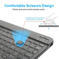 Teclado Inalámbrico Bluetooth Para Tableta 78 Teclas Recargable Diseño Compacto Y Portátil Compatible Con iOS Y Android - details 4