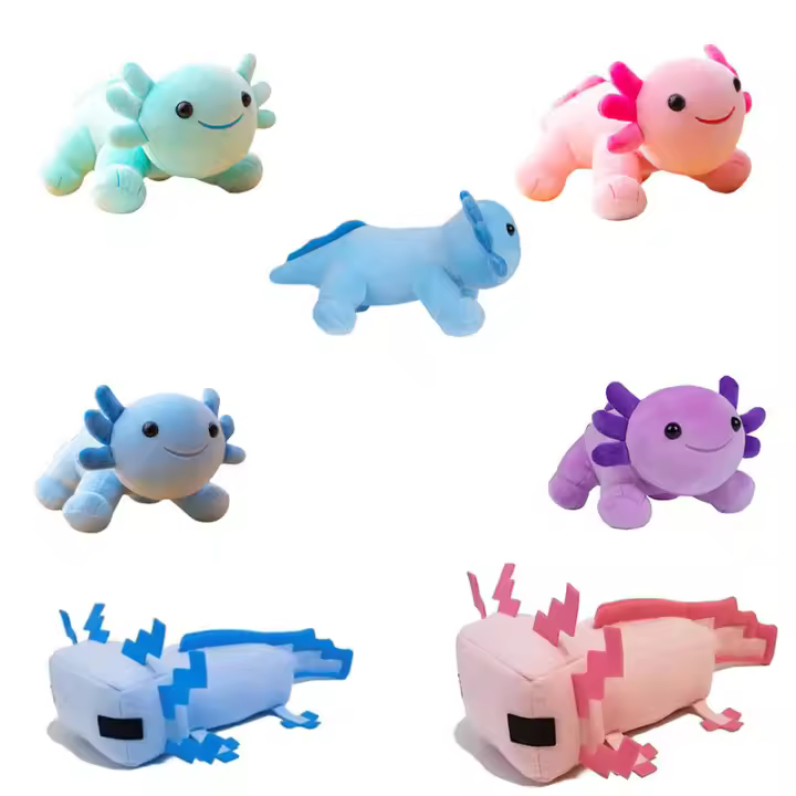 Peluche De Axolotl De 25cm Juguete De Peluche Rosa Para Niños Regalo De Cumpleaños Decoración Para El Hogar Suave De PP Relleno - 1