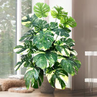 Planta Artificial De Monstera Grande 40-105cm Hojas Verdes De Tortuga Para Decoración De Jardín Y Habitaciones Material Sintético - details 7