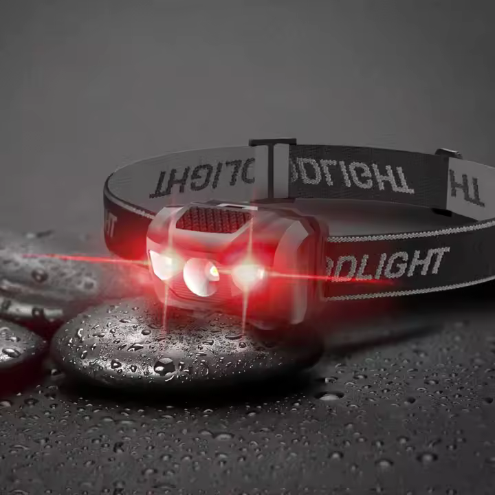 Linterna Frontal LED Mini Potente 3W Luz Blanca Roja 4 Modos Impermeable Torcha Cabeza Para Camping Caza Con Batería AAA - 1