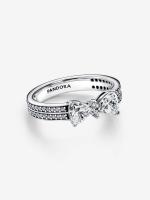 Pandora - Anillo de Doble hilera con lazo brillante-Plata de ley - details 2
