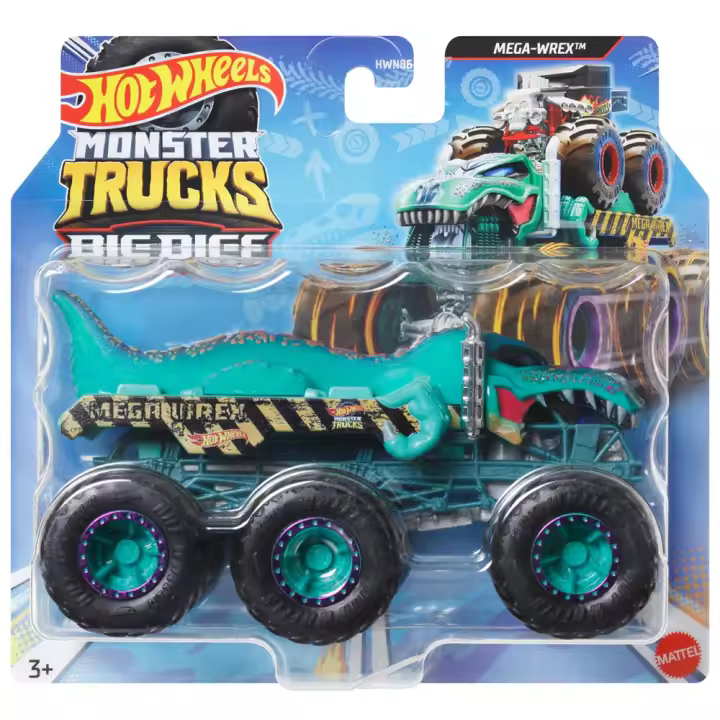 Coche Hot Wheels Monster Trucks Big Rigs. Escala 1:64 con 6 ruedas. - Modelos surtidos (Mattel HWN86) - 1