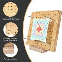 Tablero de Bloqueo, Tableros de Bloqueo para Crochet, Tablero de Bloqueo Cuadrado para Proyectos de Tejido y Crochet Tejido Hecho a Mano con Base de Madera - details 2