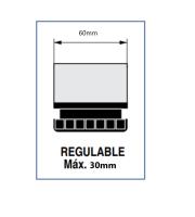 AZERO - Pack 4 Patas de mesa cuadradas de 60x60mm, Medidas de Largo,71cm,83cm y 87 cm, Montaje con Base Atornillable y Base Inferior con regulación de 3 cm, Disponible en acabado negro, inox e inox mate - details 0