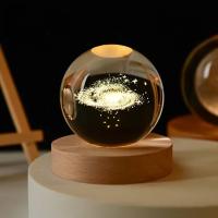 Lámpara De Noche De Cristal 3D De 6cm Planetario Solar Sistematizador Grabado Por Láser Decoración Para Escritorio Regalo De Cumpleaños Astronomía - details 25