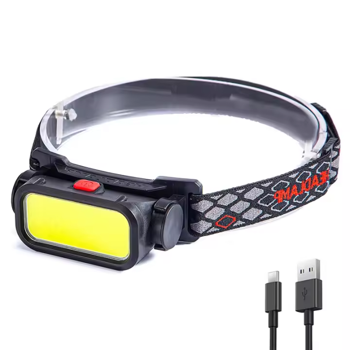 Linterna Frontal COB Portátil Con Batería 18650 Integrada Recargable Por USB Para Camping Pesca Escalada Luz De Escritorio - 1