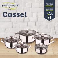 San Ignacio Batería de Cocina 12 Piezas en Acero Inoxidable con Juego de Sartenes y Tapas de Vidrio - details 1