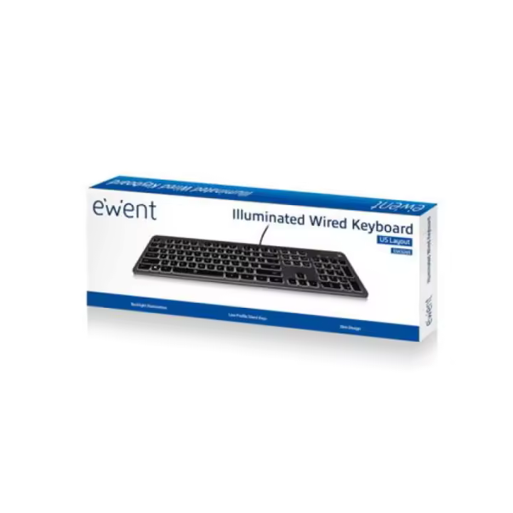 Teclado Ewent Usb Retroiluminado Layout Español - 1