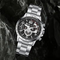 Juego De 5 Regalos Para Hombre Reloj De Cuarzo De Acero Versátil Y Moda Con Solares Y Cortauñas Estuche De Regalo - details 5