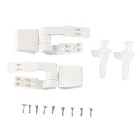Paquete De 1 Pared De Inodoro En Plástico Blanco Con Tapa Y Resorte Reemplazo Con Tornillos Y Tornillos Apto Para Inodoros Y Baños Herramienta Pequeña - details 12