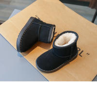 Botas De Nieve Para Niños Y Niñas Con Plataforma Y Peluche Grueso Estilo Conciso Cuatro Colores Slip-on Unisex Zapatos De Invierno Ajuste Verdadero Tamaño - details 14