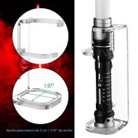 Soporte De Acrylic Para Espada Luz Transparente 1pc Organizador Simple Para Exposición En Sala De Estar Y Restaurantes Montaje En Pared Incluye Tornillos - details 7