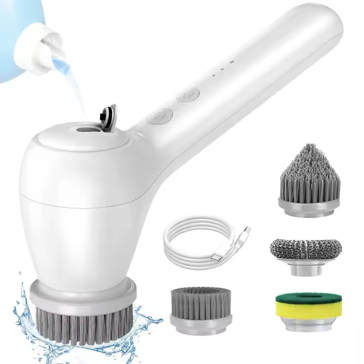 SSITO Cuchillo de limpieza Eléctrico con dispensador automático de detergente para limpieza del Hogar, baño, etc. - 1