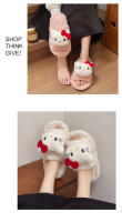 Sanrio Anime Tenis De Piel De Hello Kitty Para Niñas Dibujos Animados Derivados Productos Adorables Calienta Y Antideslizante Para Interiores Regalos - details 6