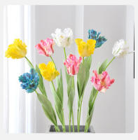 Tulipán Artificial De Pájaro 69CM En Colores Rosa Ligero Blanco Naranja Amarillo Azul Para Decoración De Hogar Hotel Boda Fotografía Props Impresión 3D Hidratante - details 6