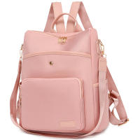 Bolso de mujer, nueva mochila con textura de cuero suave, estilo coreano, mochila escolar retro de moda, bolso de viaje de tendencia de color sólido simple - details 3