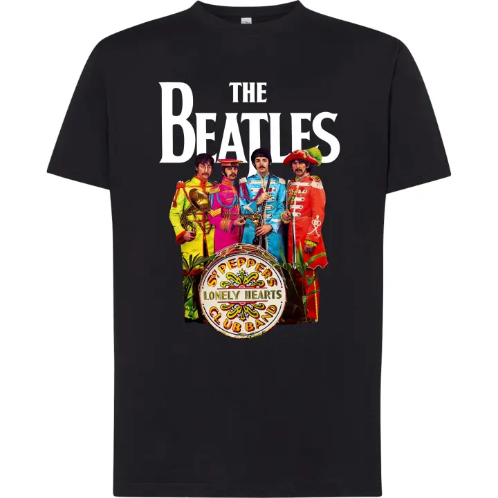 Camiseta The Beatles  - | Algodón | Manga Corta y Manga Larga - Tejido tubular, sin costuras laterales. - Punto liso - 1