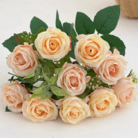 10 Cabezas De Rosa Artificial En 6 Colores Peonías Flores Falsas Para Decoración De Boda Y Ocasiones Especiales Material De Poliéster - details 9