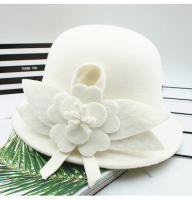 Nueva Gorra De Lana Floral Para Mujer Invierno Fedoras Vintage Western Bucket 10 Colores Calientes Sombreros Bowler H3 - details 12